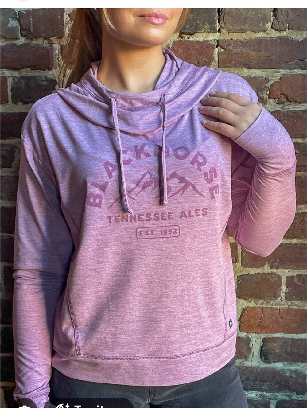 Tennessee Ales Mauve Pullover Hoodie for Women